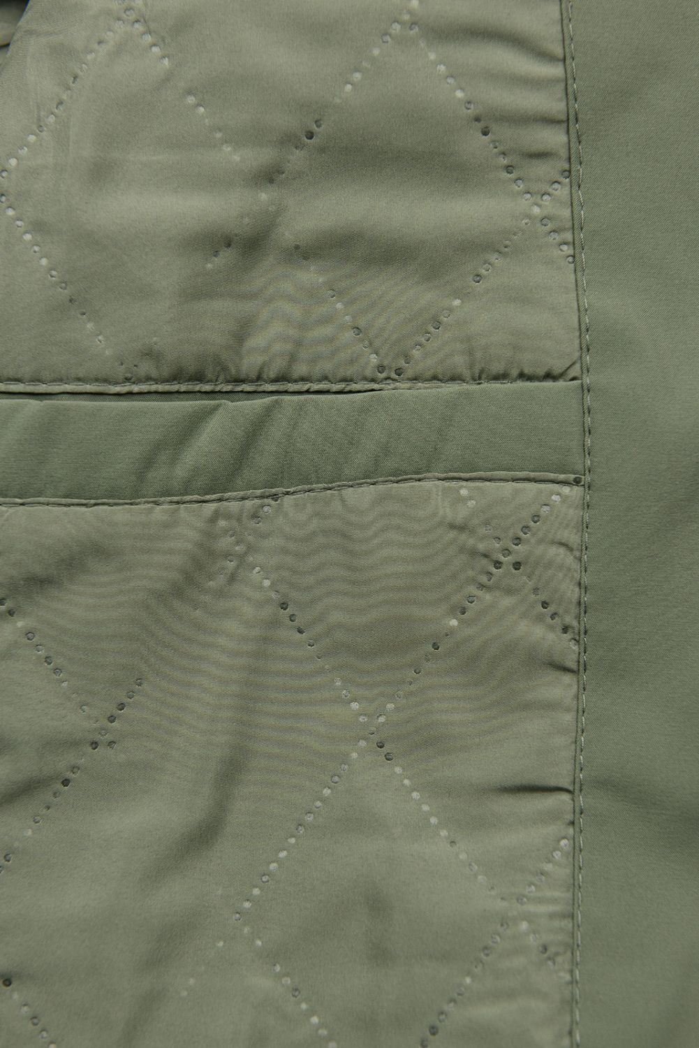 Jarná parka s potlačou vo farbe khaki