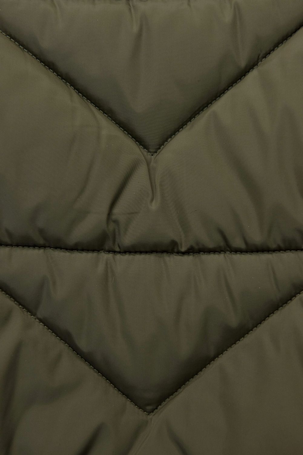 Elegantná zimná bunda s kožušinou, khaki