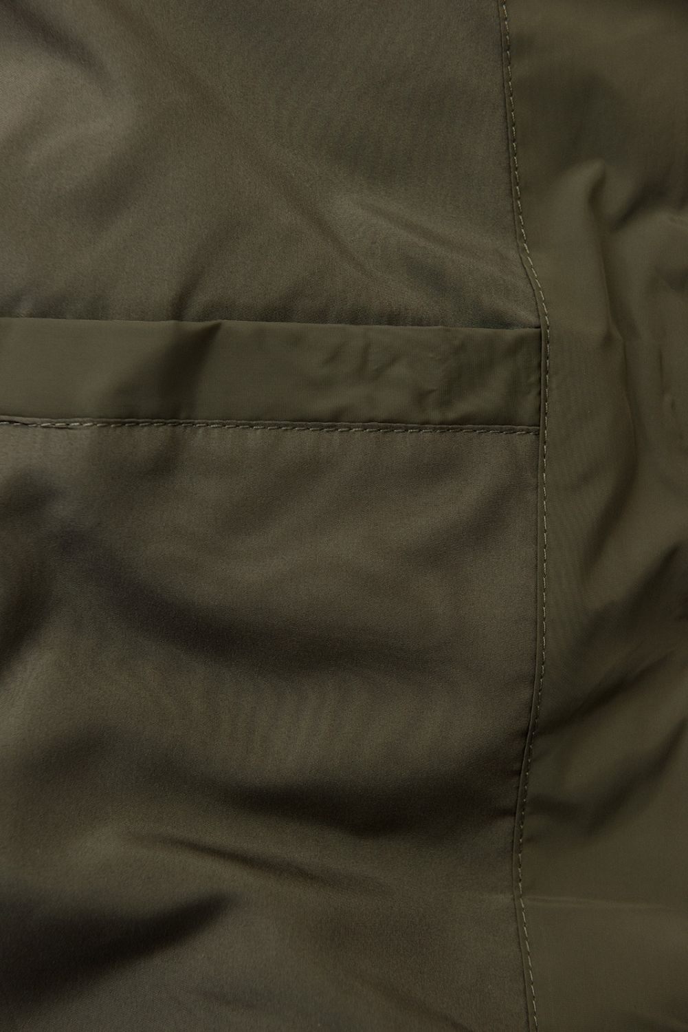 Elegantná zimná bunda s kožušinou, khaki