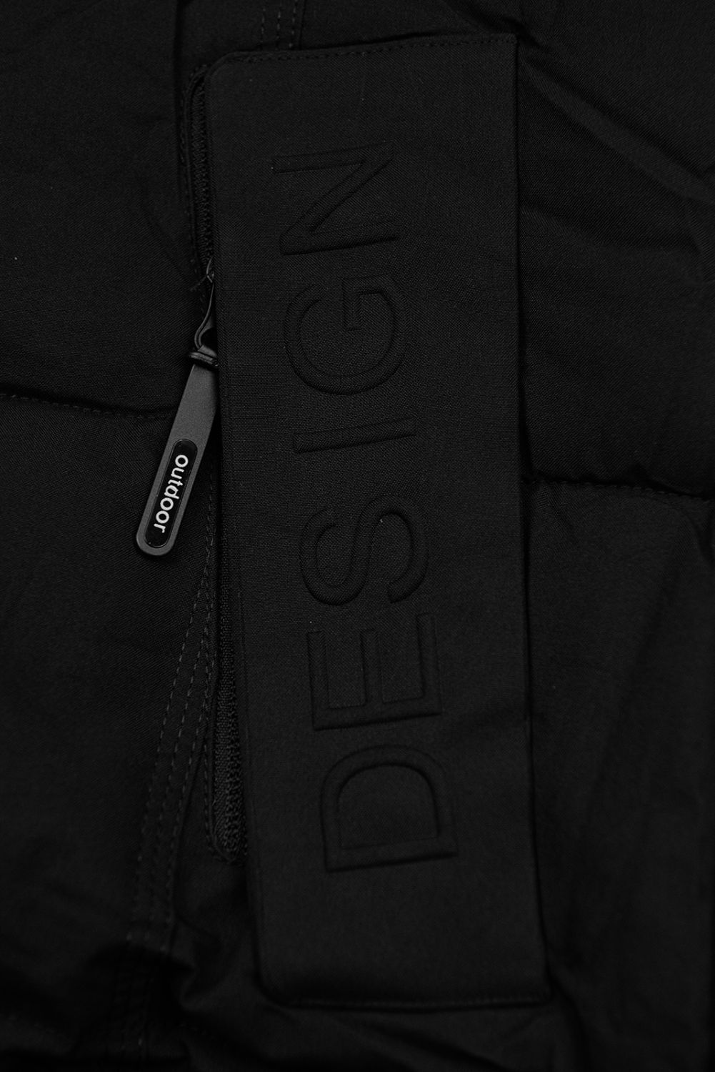Čierna teplá zimná bunda DESIGN