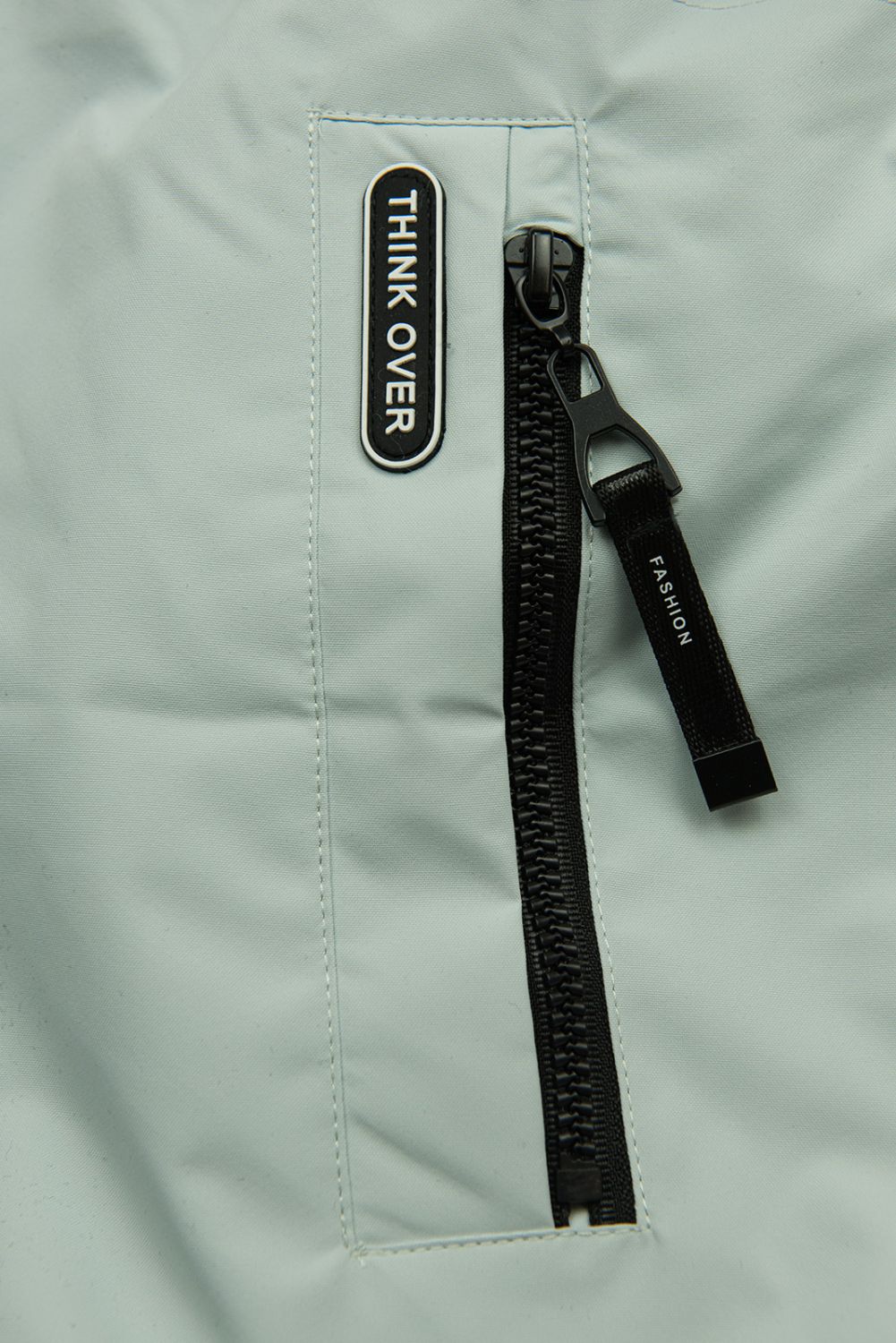 Mätovozelená jarná parka s vysokým golierom