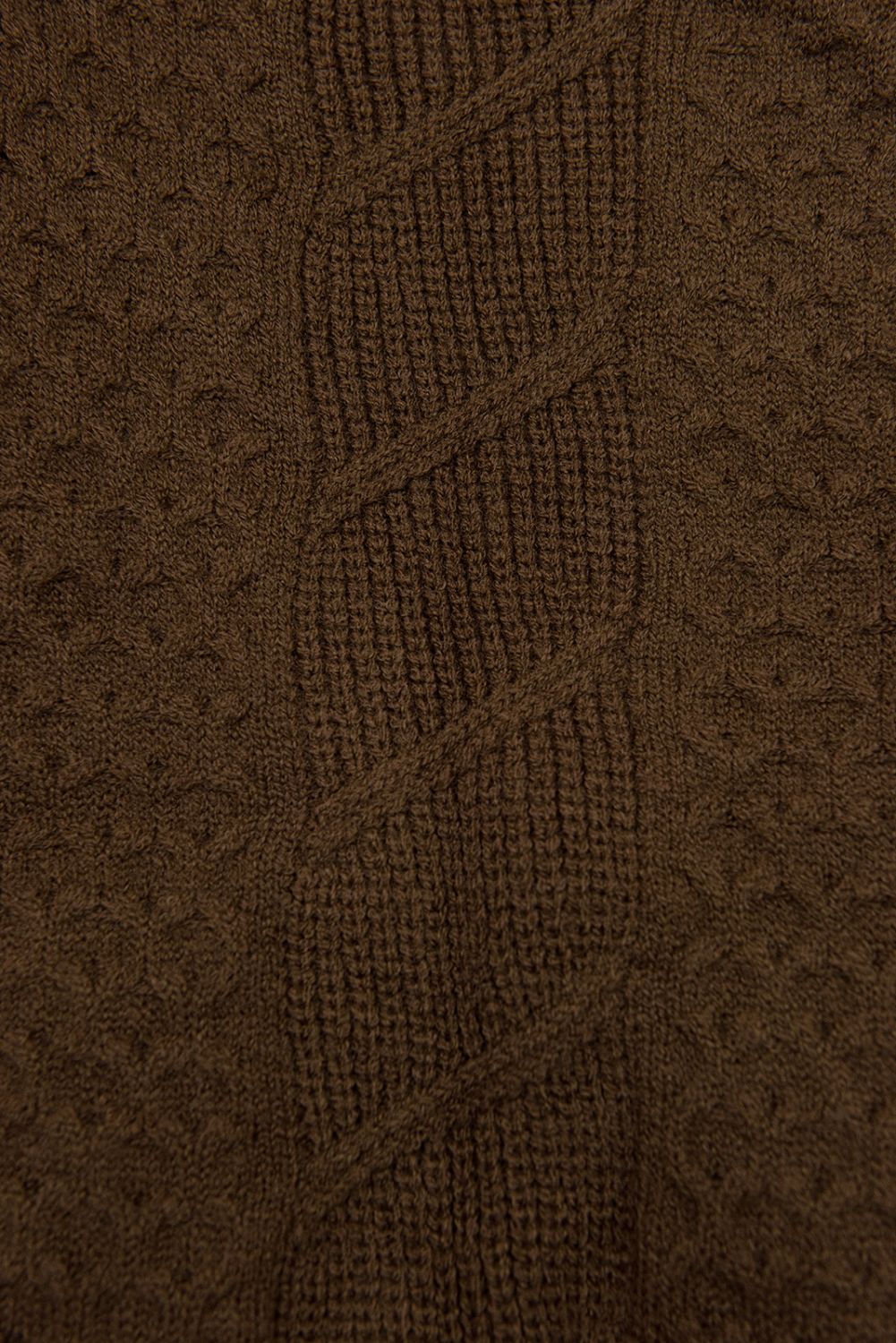 Hnedá prechodná bunda s pletenými rukávmi