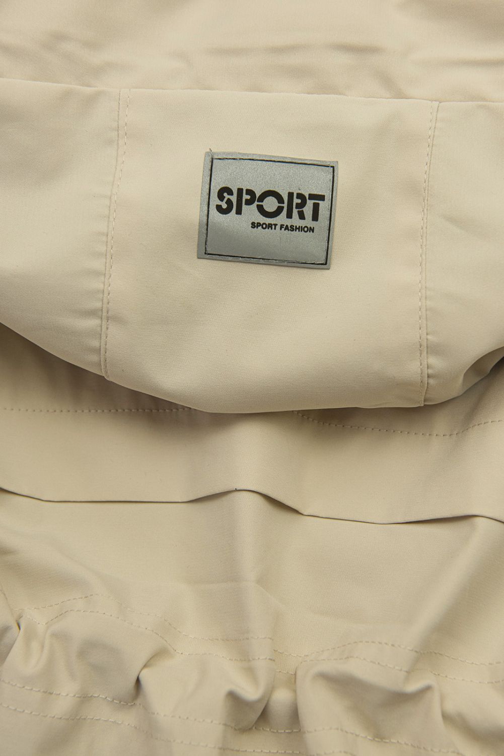 Béžová prechodná parka so sťahovaním v páse