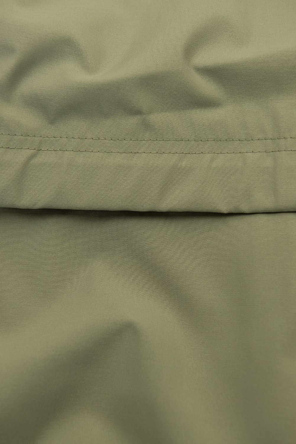 Khaki jarná parka s veľkou kapucňou