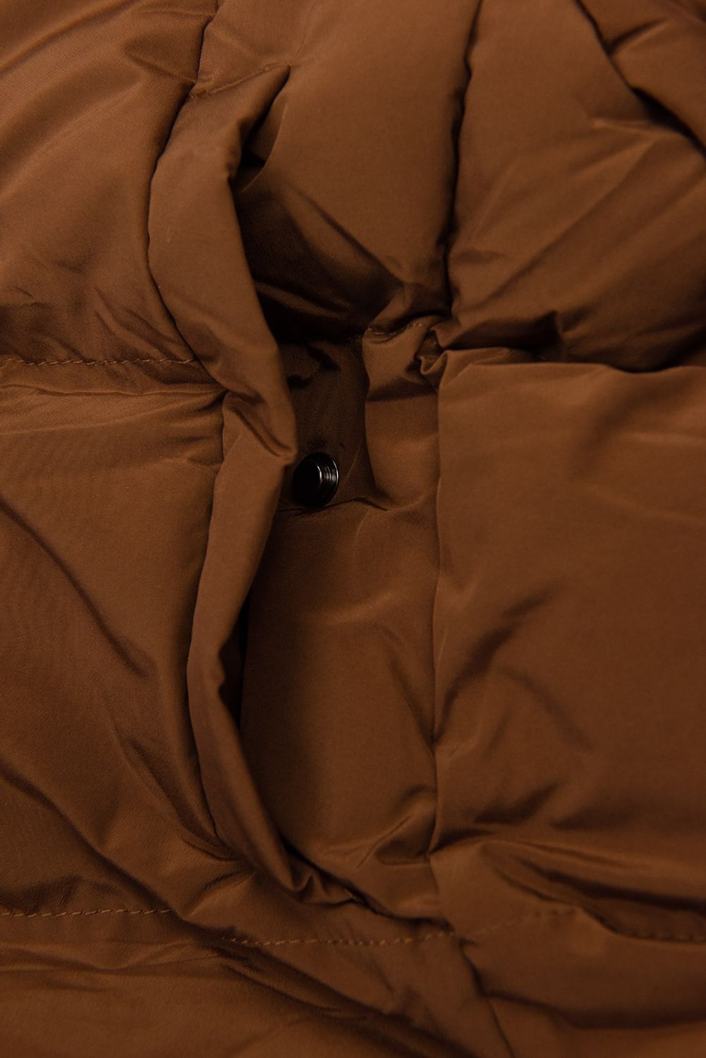 Extra teplá dlhá zimná bunda v hnedej farbe