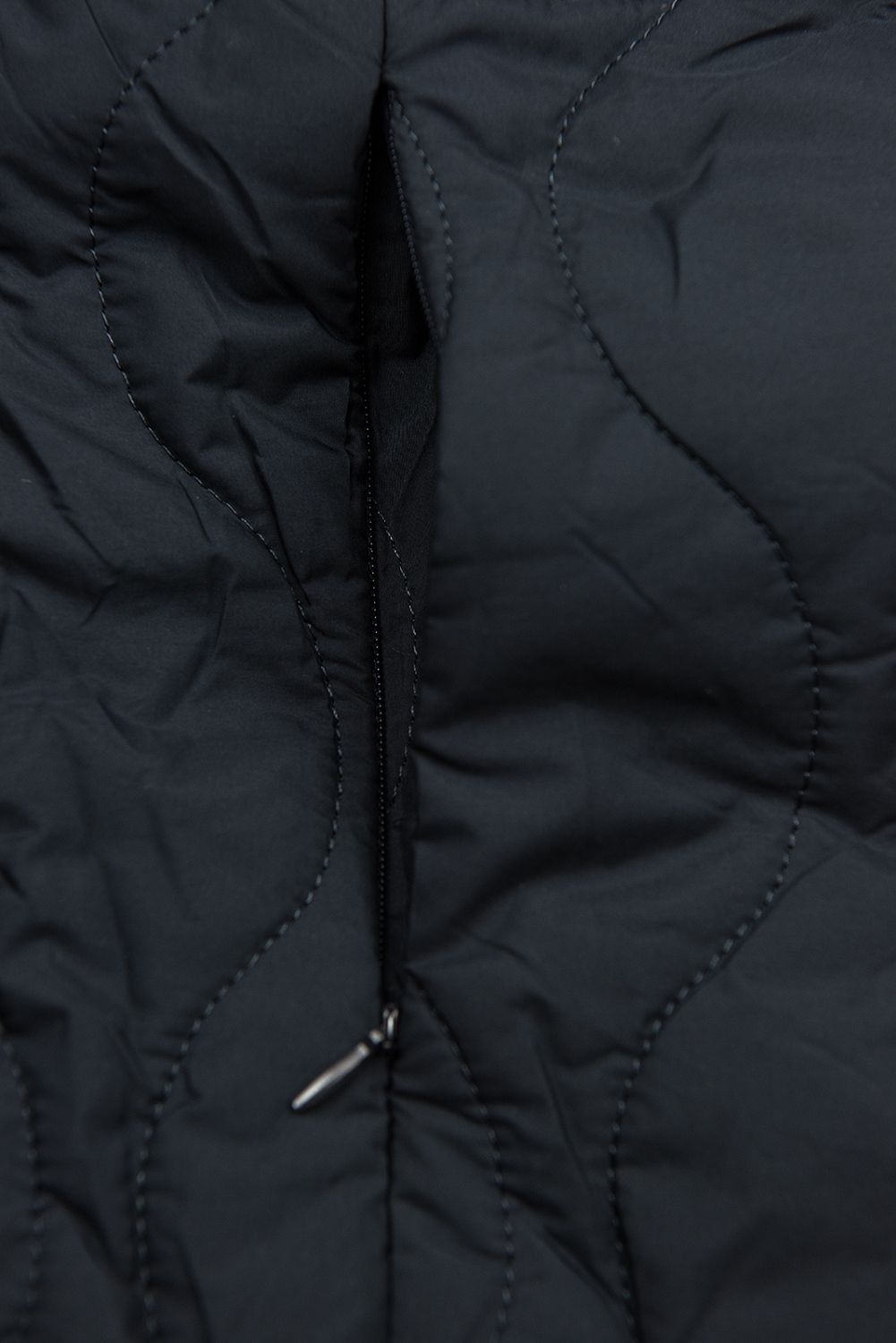 Prešívaná jesenná parka tmavomodrá/červená