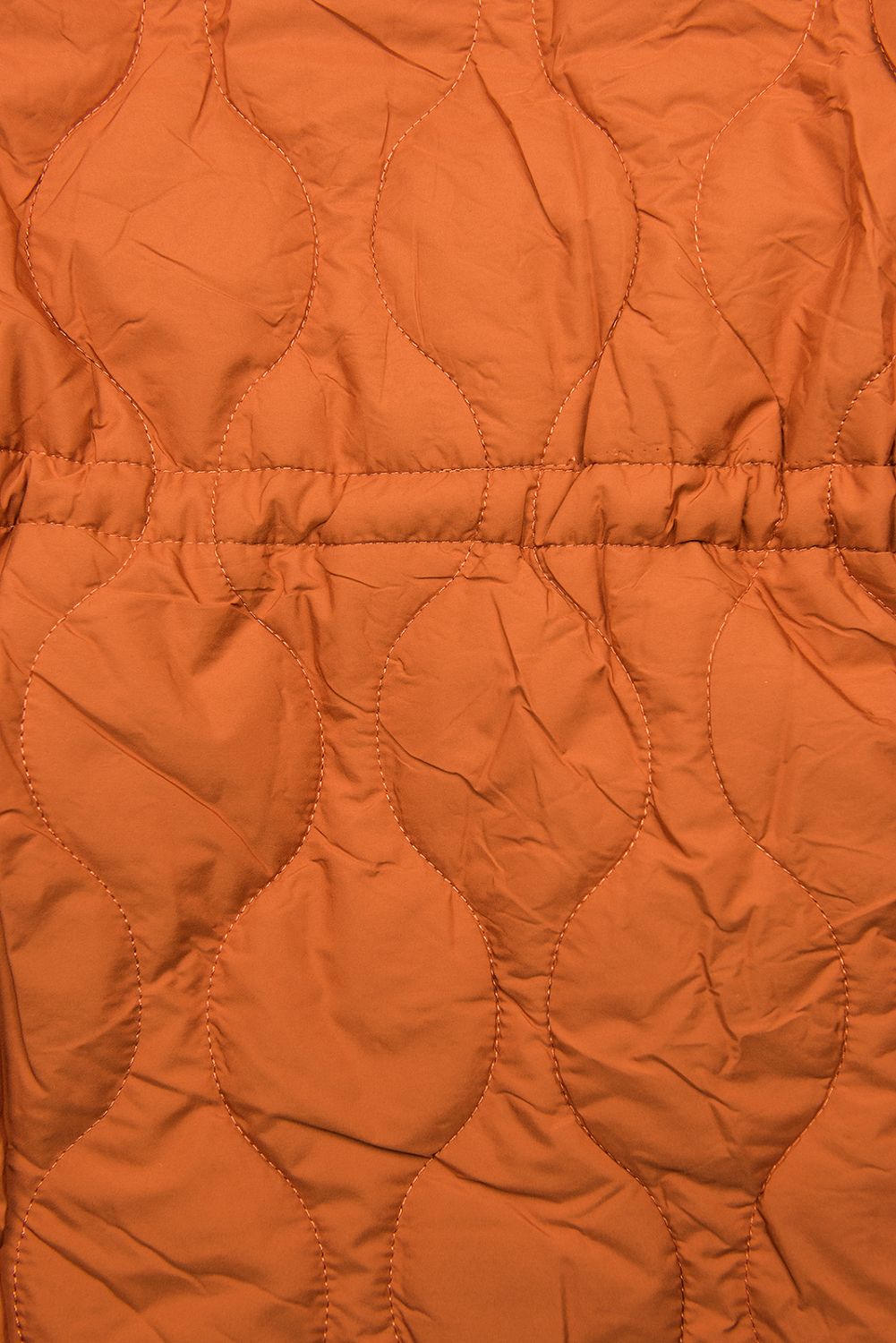 Prešívaná jesenná parka oranžová/čierna