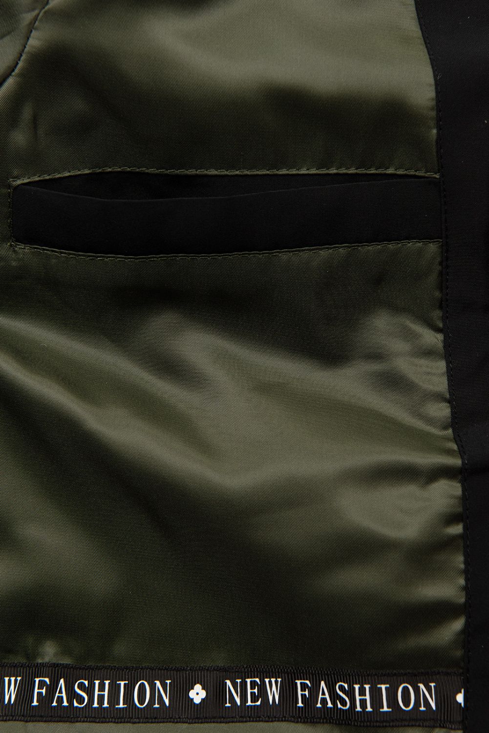 Ľahká prechodná parka FASHION čierna/khaki