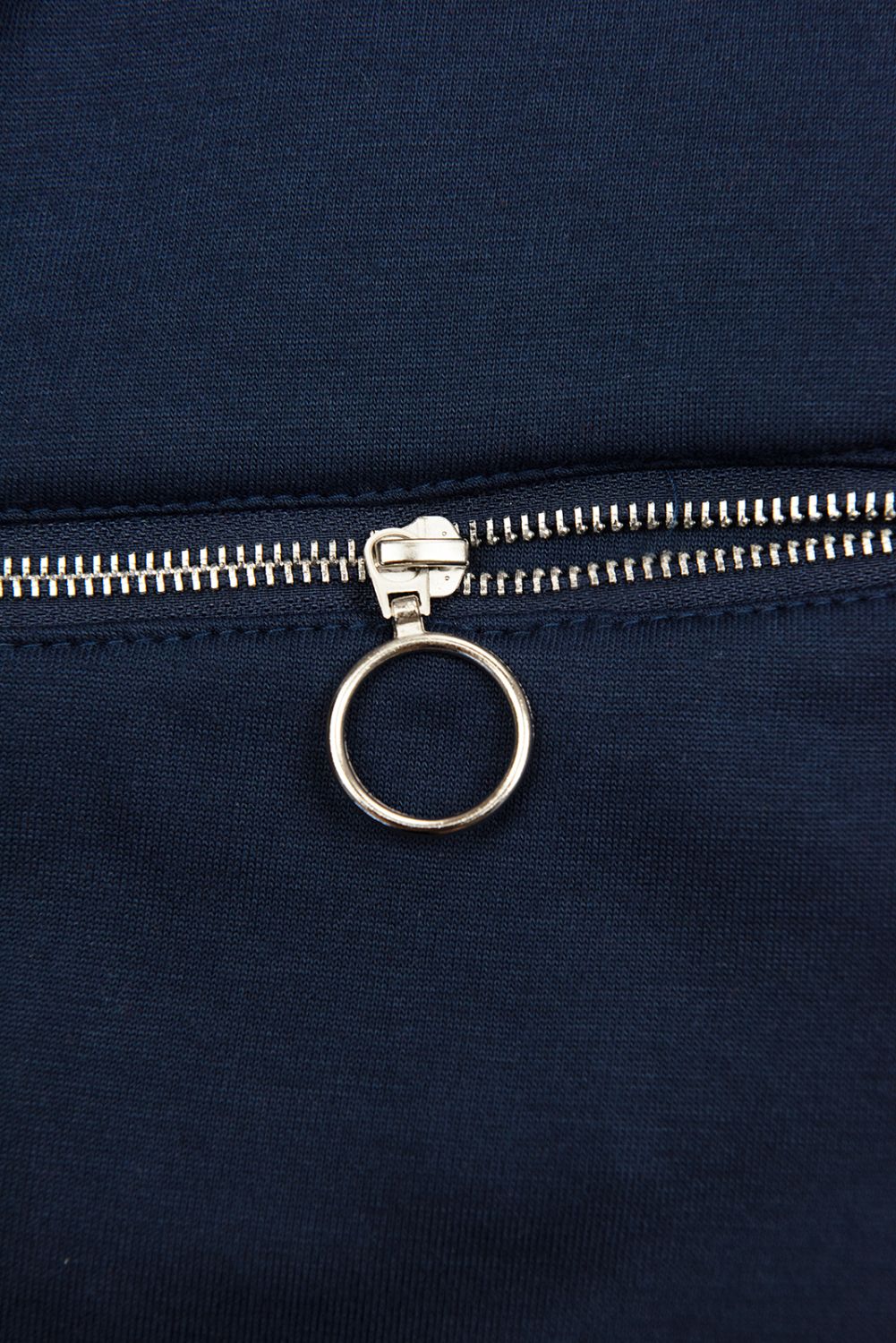 Tmavomodrá mikina na zips s kapucňou