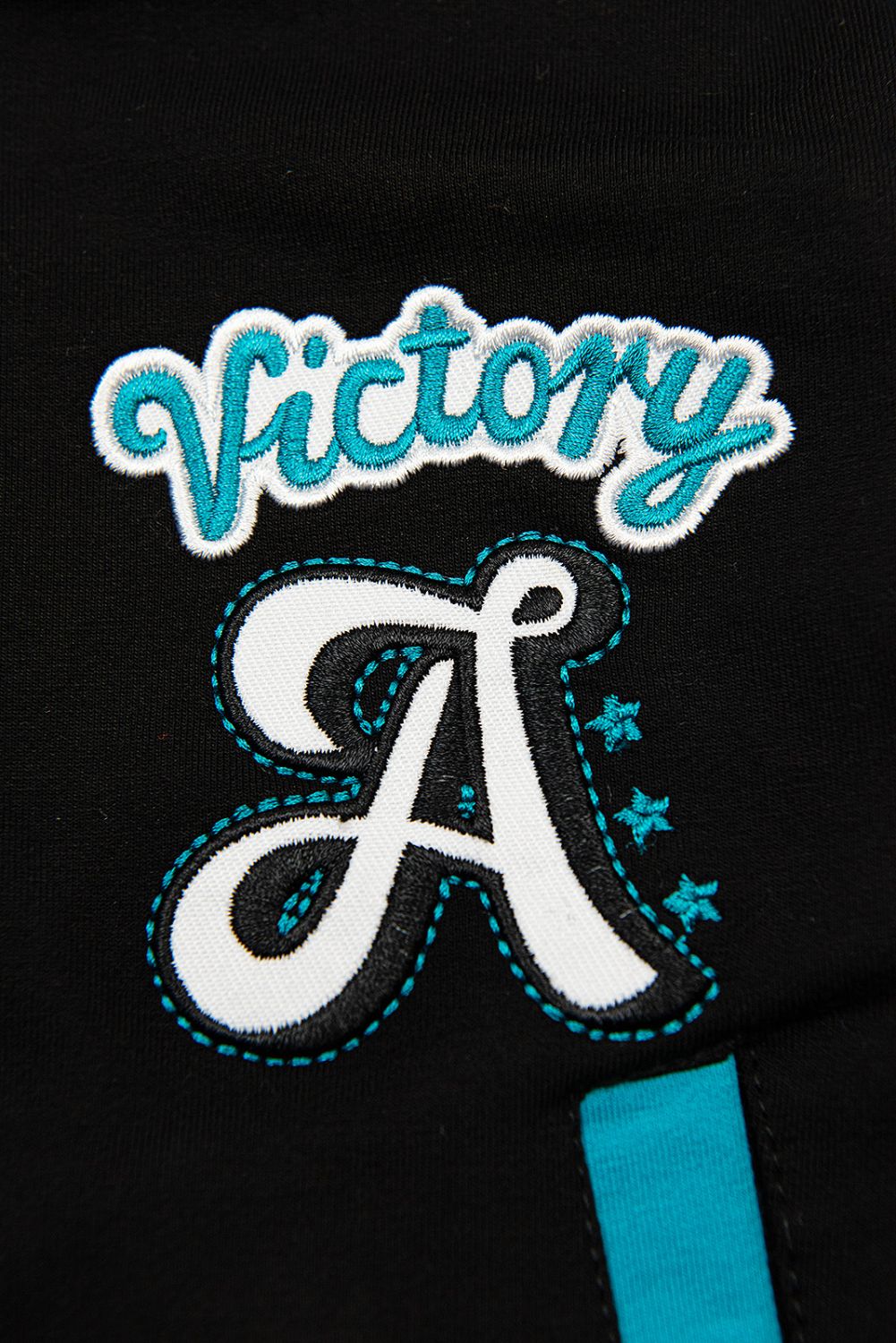 Mikina so zapínaním VICTORY čierna/tyrkysová