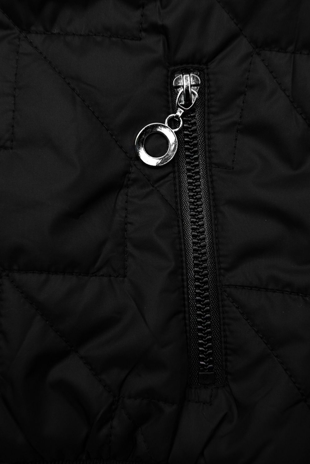 Čierna prešívaná bomber bunda