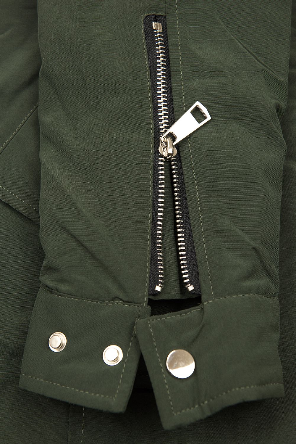 Army zelená parka s odopínateľnou kožušinou