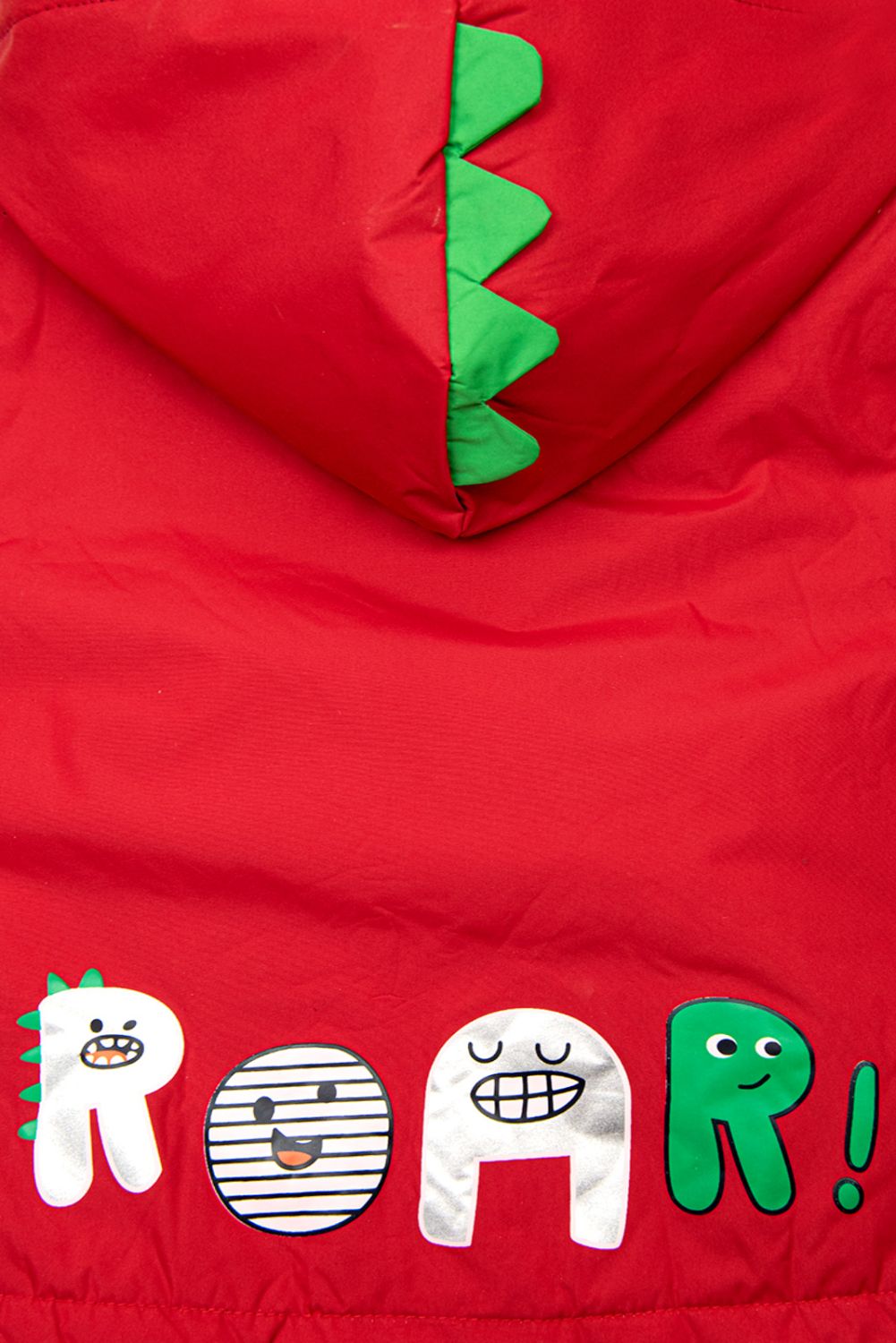 Červená bunda s kapucňou DINO