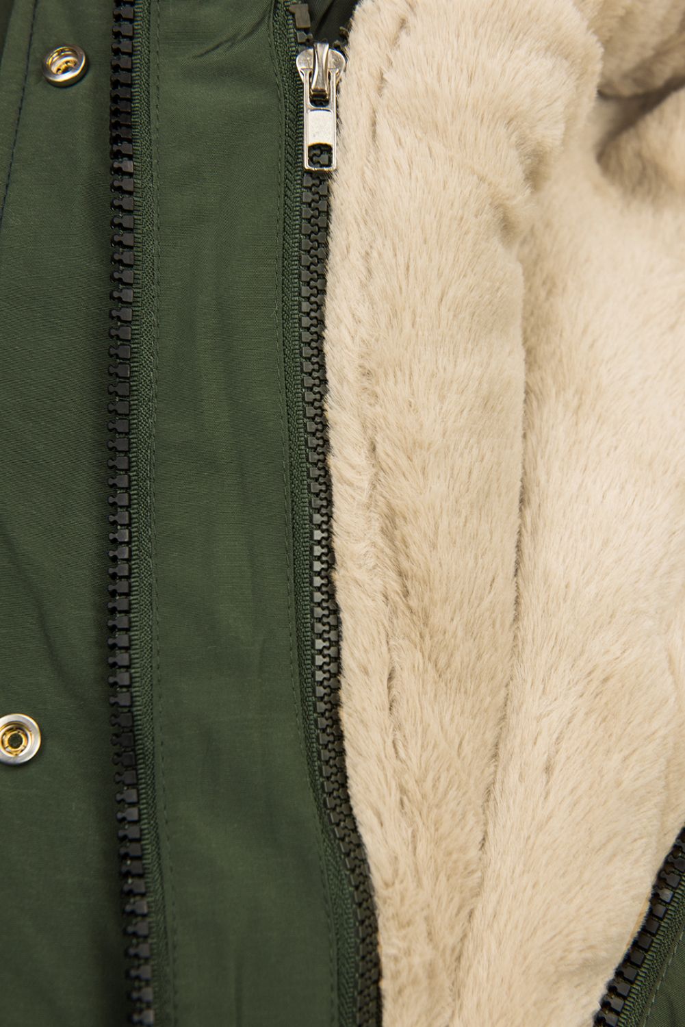 Army zelená parka na obdobie jeseň/zima