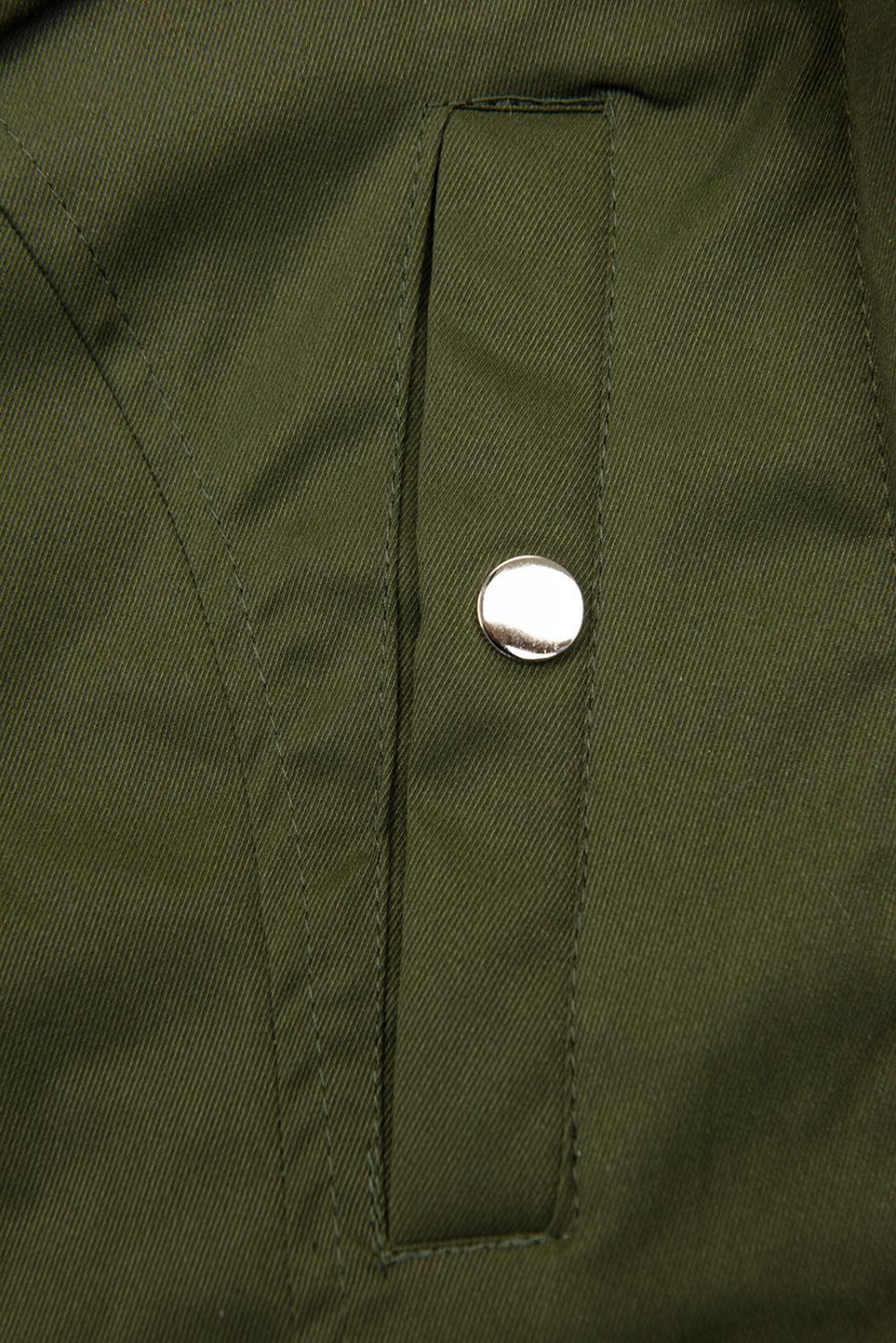 Khaki parka s odnímateľným futrom a kožušinou