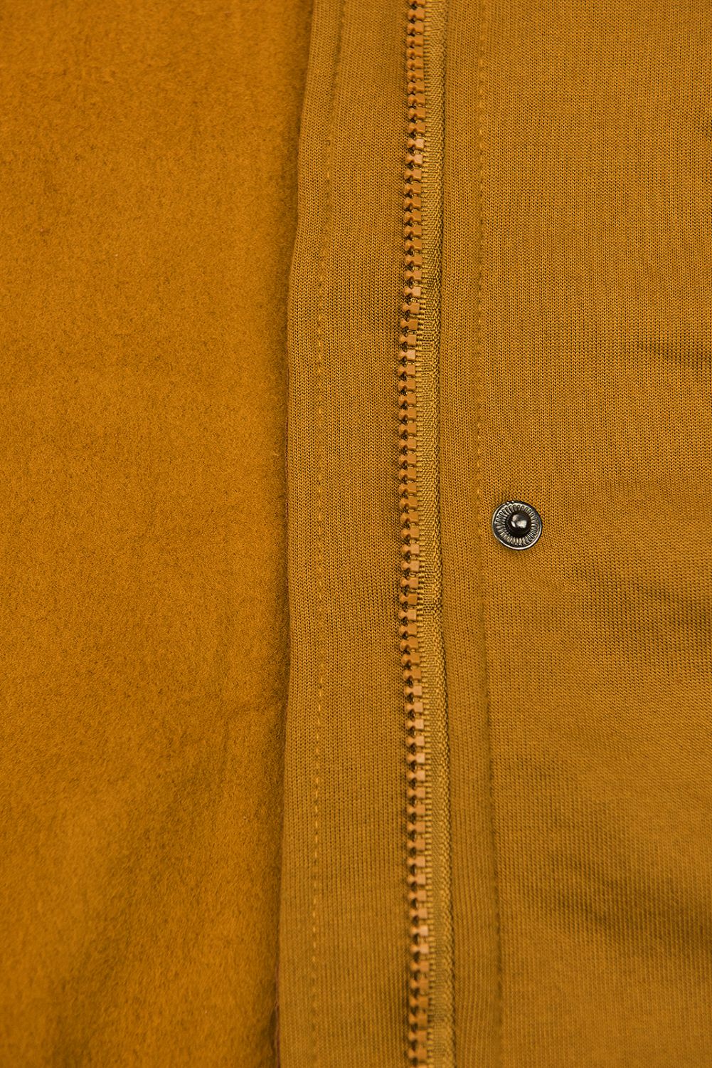 Mustard mikina s kapucňou v predĺženom strihu