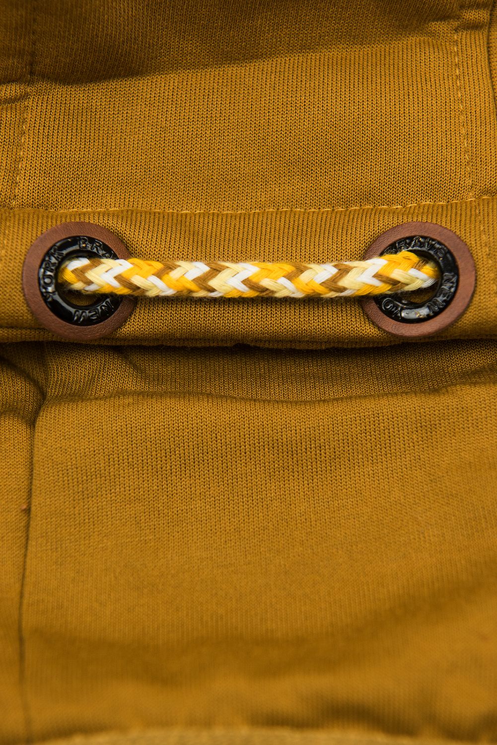 Mustard mikina s kapucňou v predĺženom strihu
