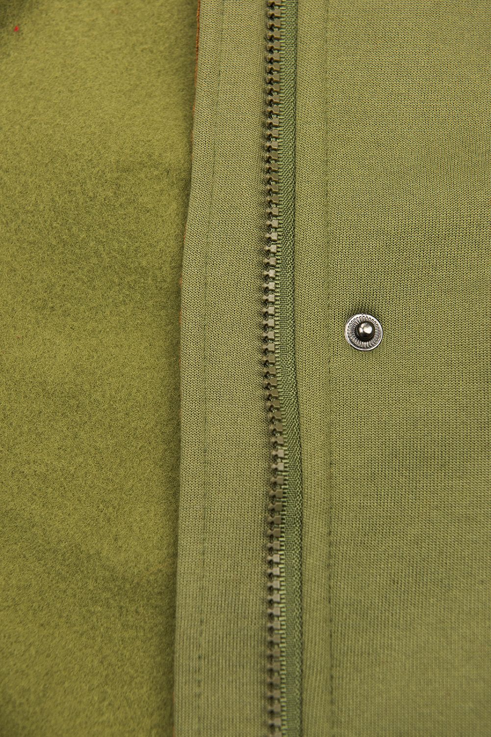 Khaki mikina s kapucňou v predĺženom strihu
