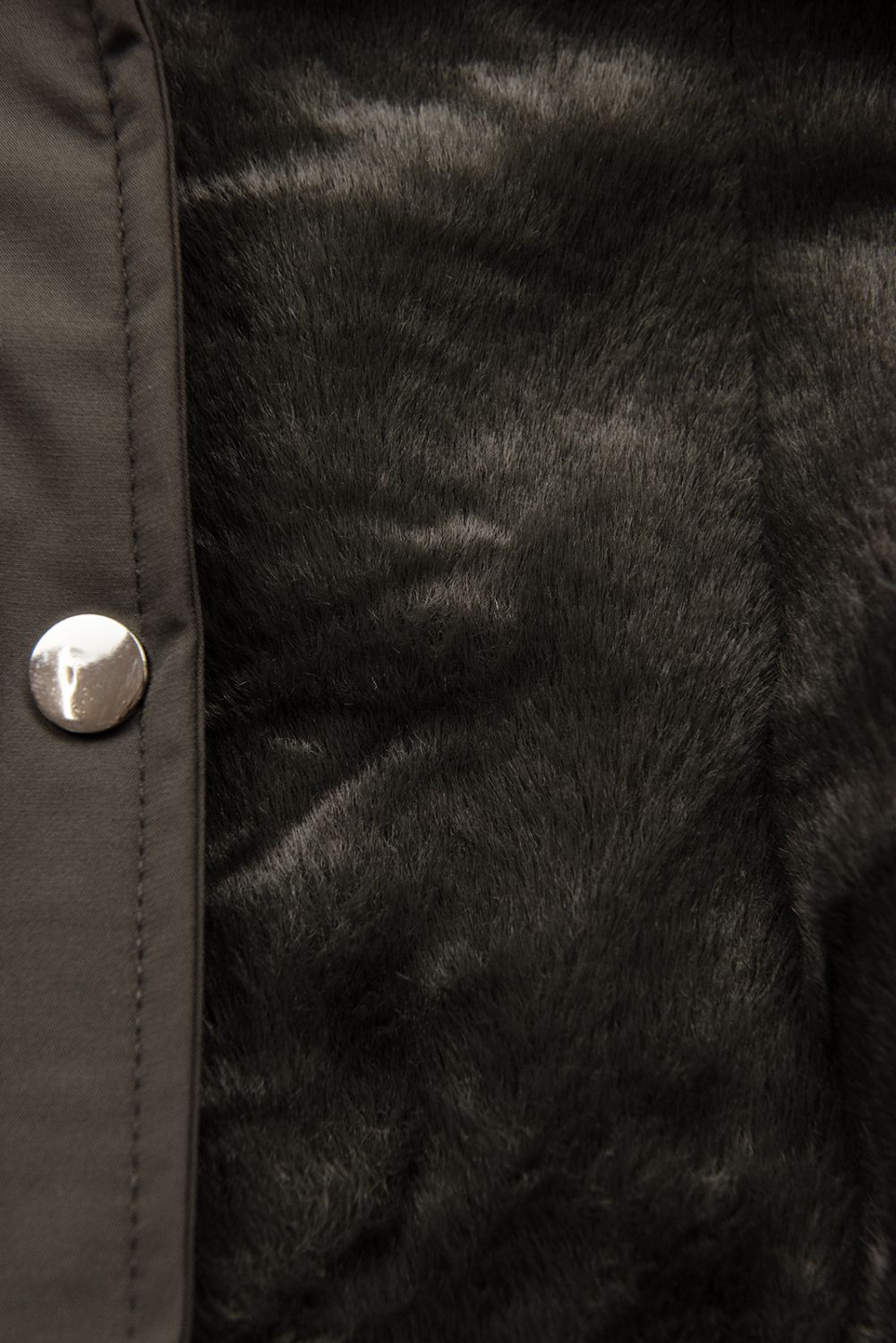 Khaki detská parka s kožušinou