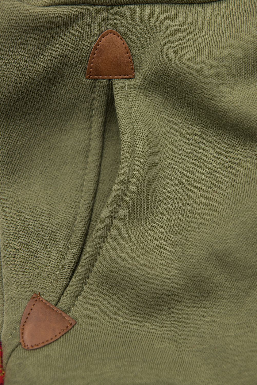 Army zelená predĺžená mikina na zips
