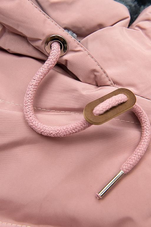 Ružová zimná bunda s plyšovou podšívkou