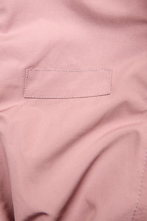 Ružová zimná parka s kožušinovým lemom