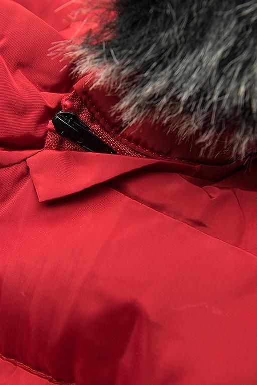 Červená bunda s odopínateľnou kapucňou