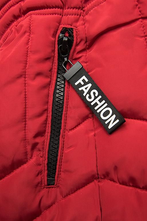 Červená zimná bunda FASHION