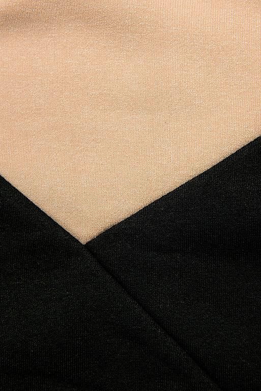 Mikina s obliekaním cez hlavu béžová/čierna/žltá