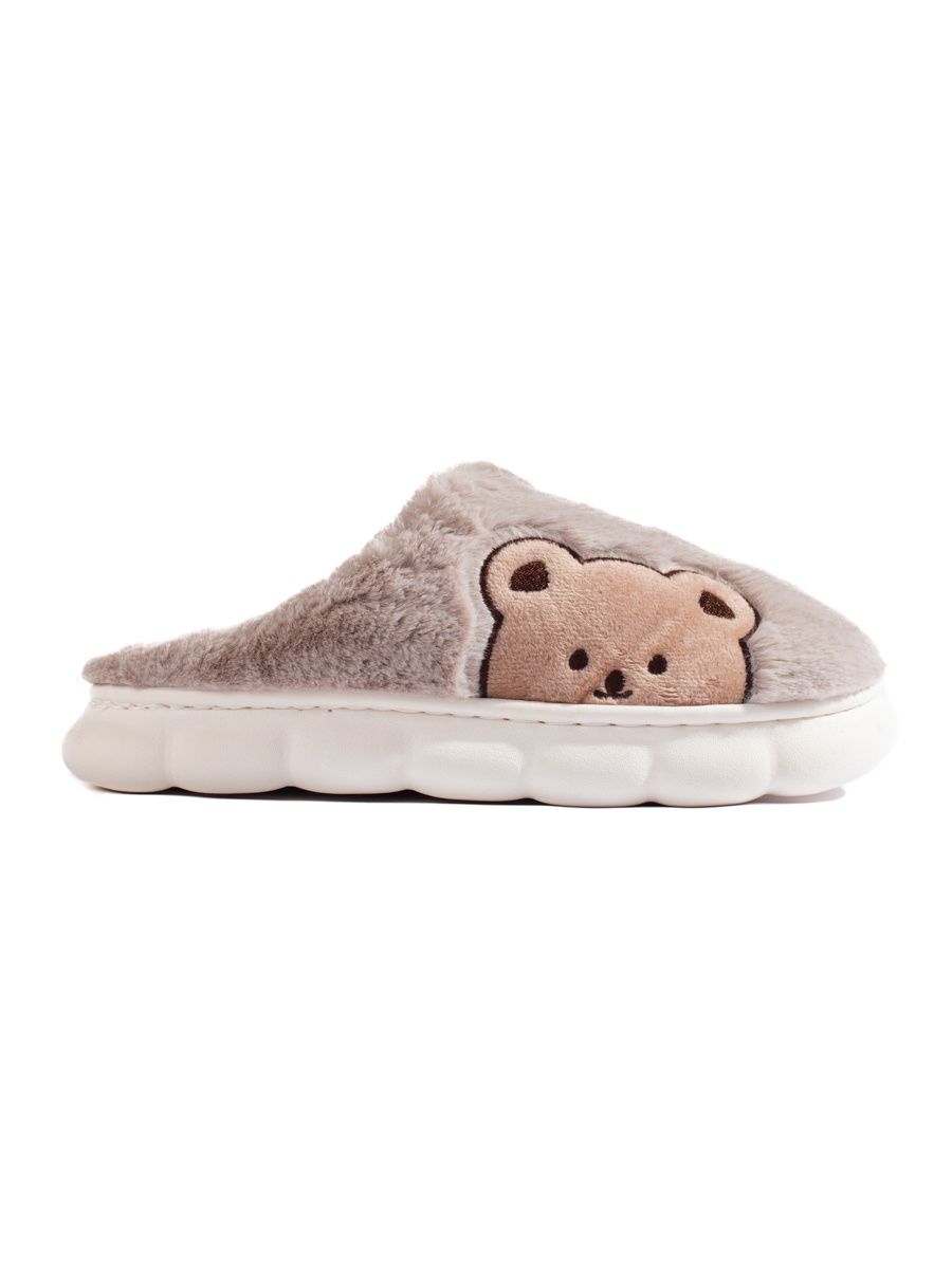 Tmavobéžové dámske papuče BEAR