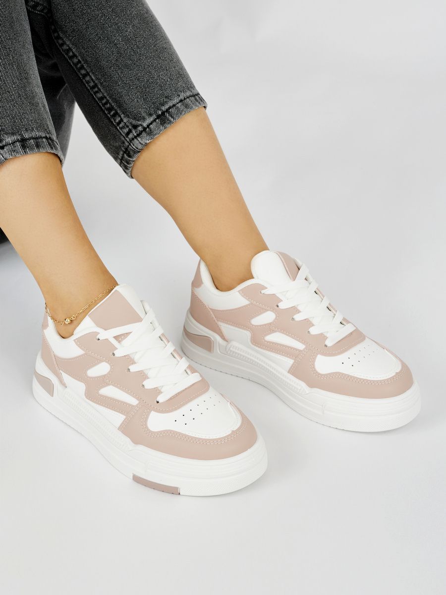 Ružové dámske sneakersy na platforme