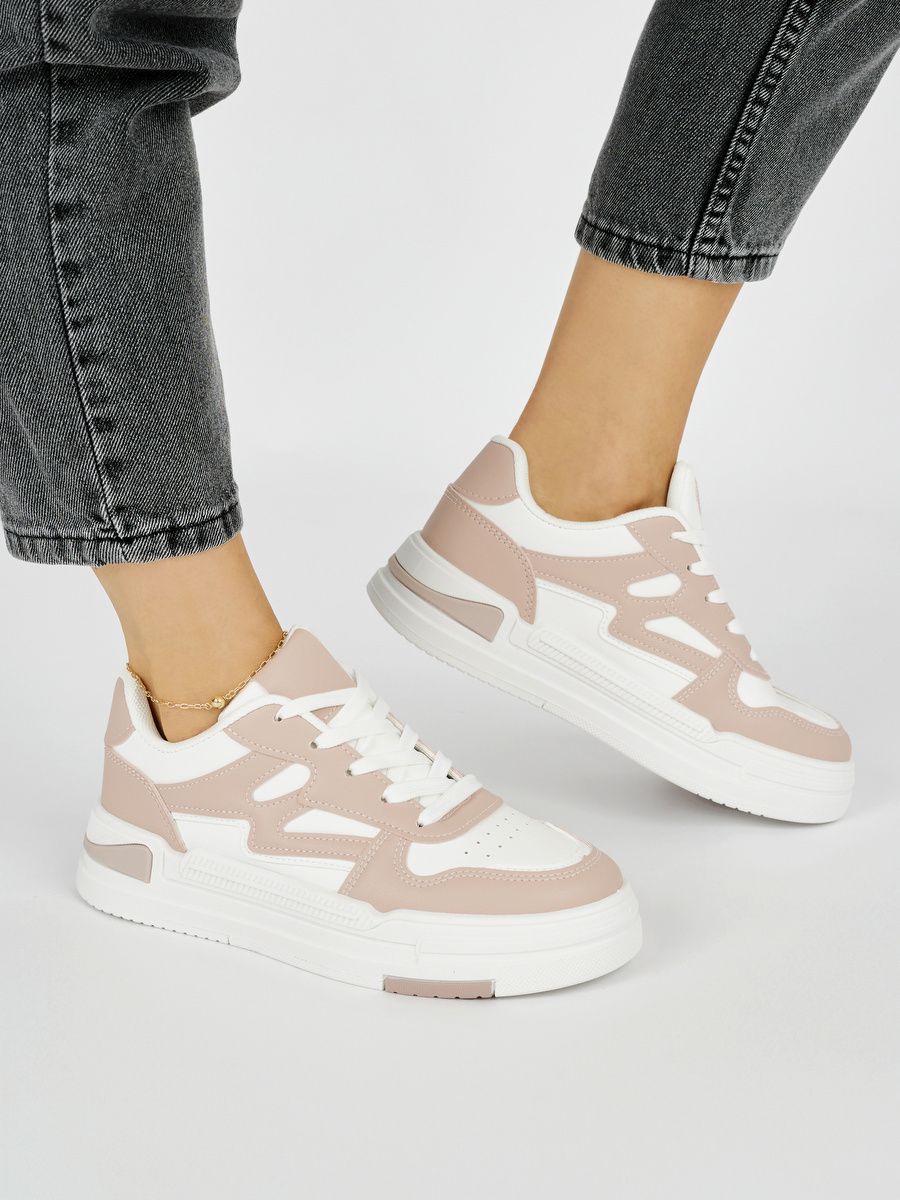 Ružové dámske sneakersy na platforme