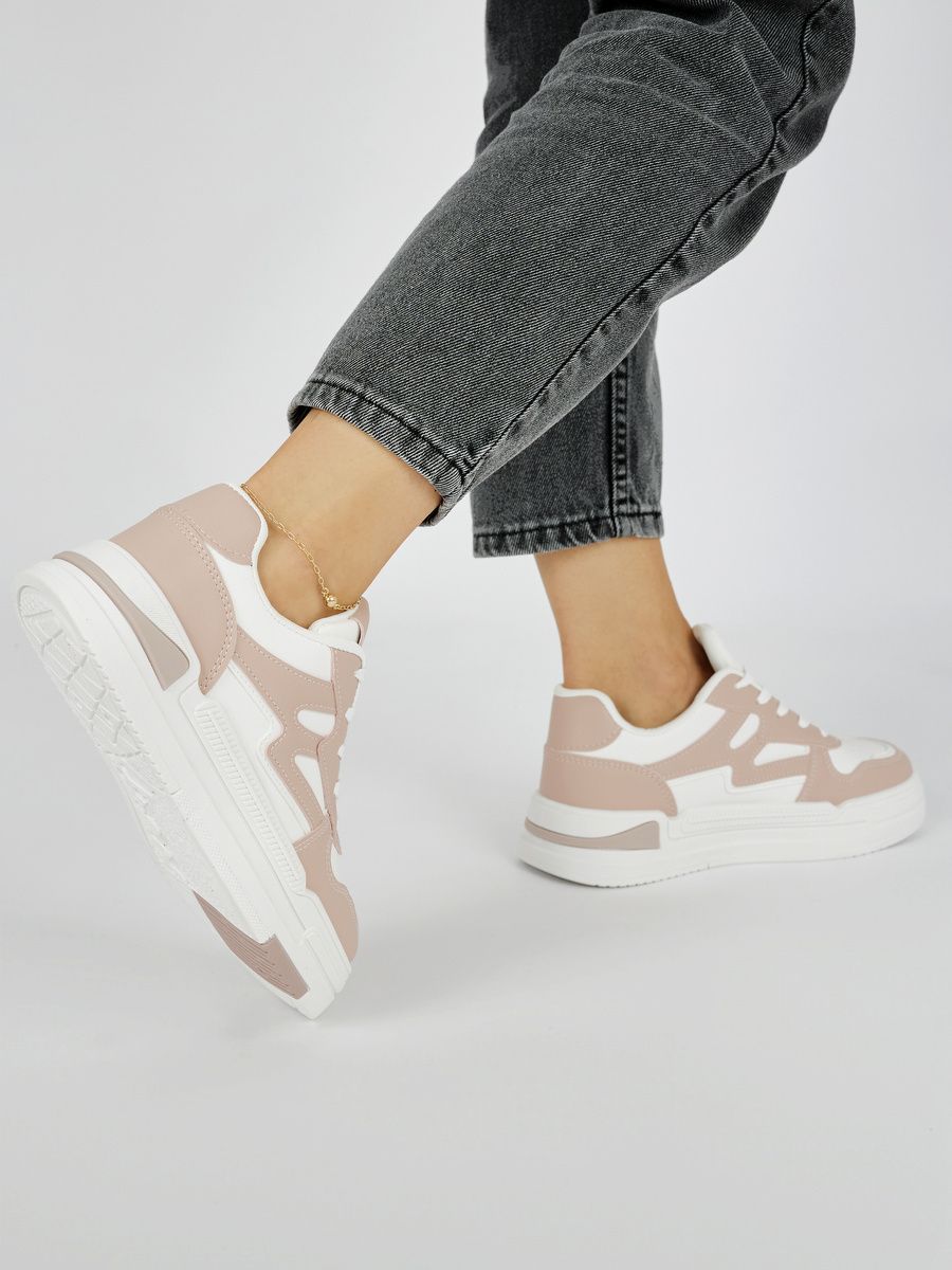 Ružové dámske sneakersy na platforme