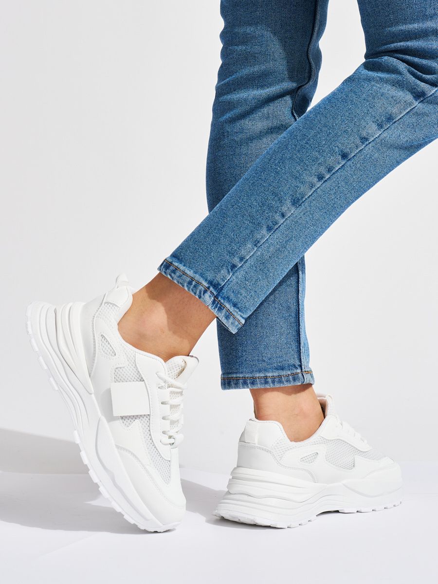 Biele dámske sneakersy