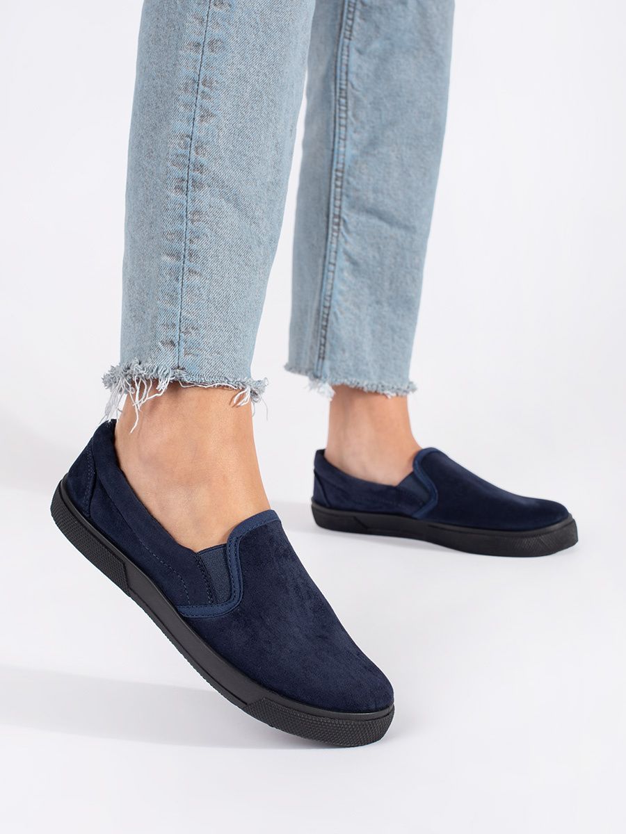Tmavomodré slip-on tenisky