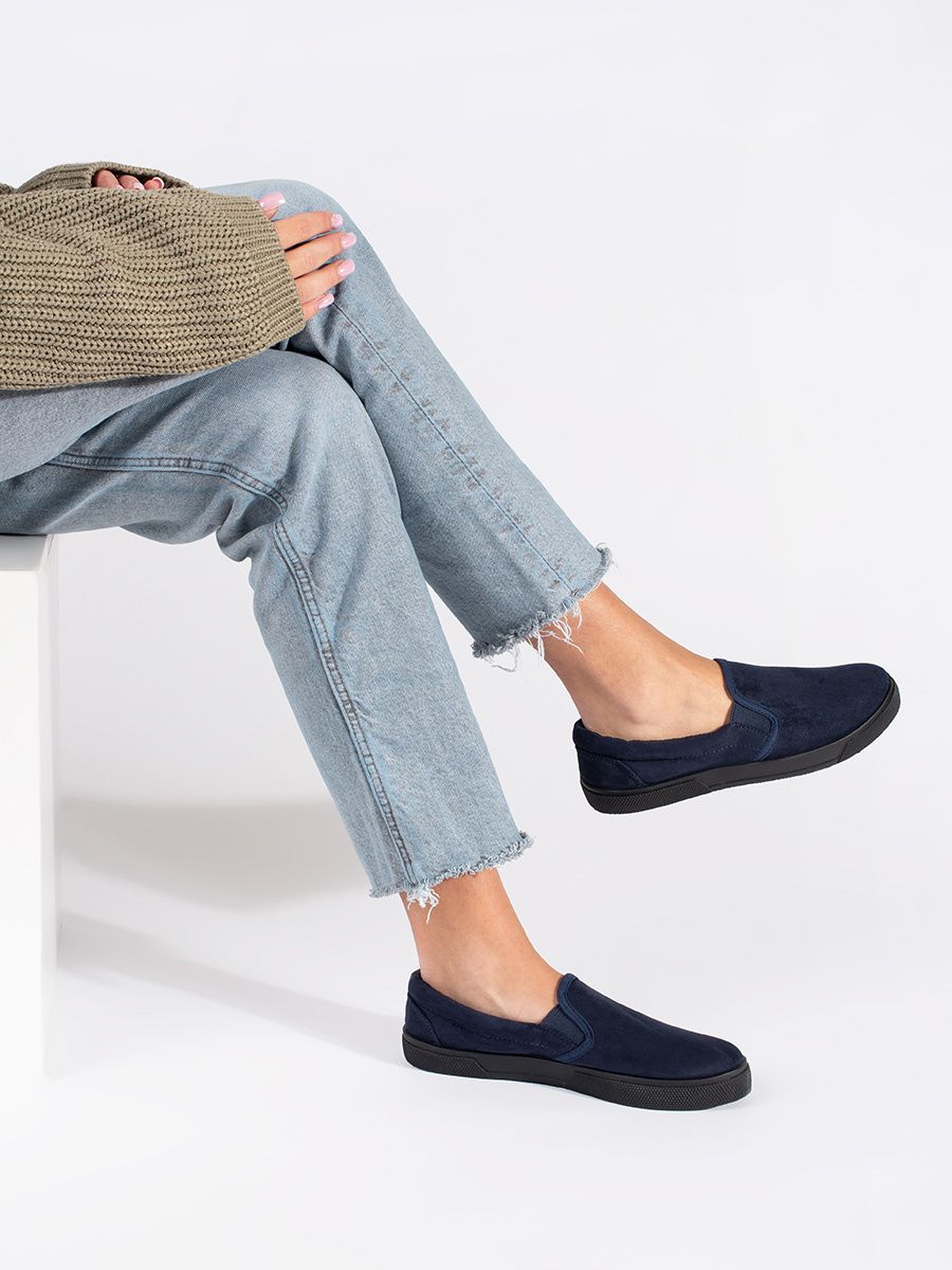 Tmavomodré slip-on tenisky