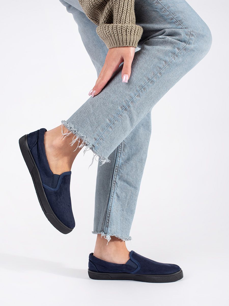 Tmavomodré slip-on tenisky