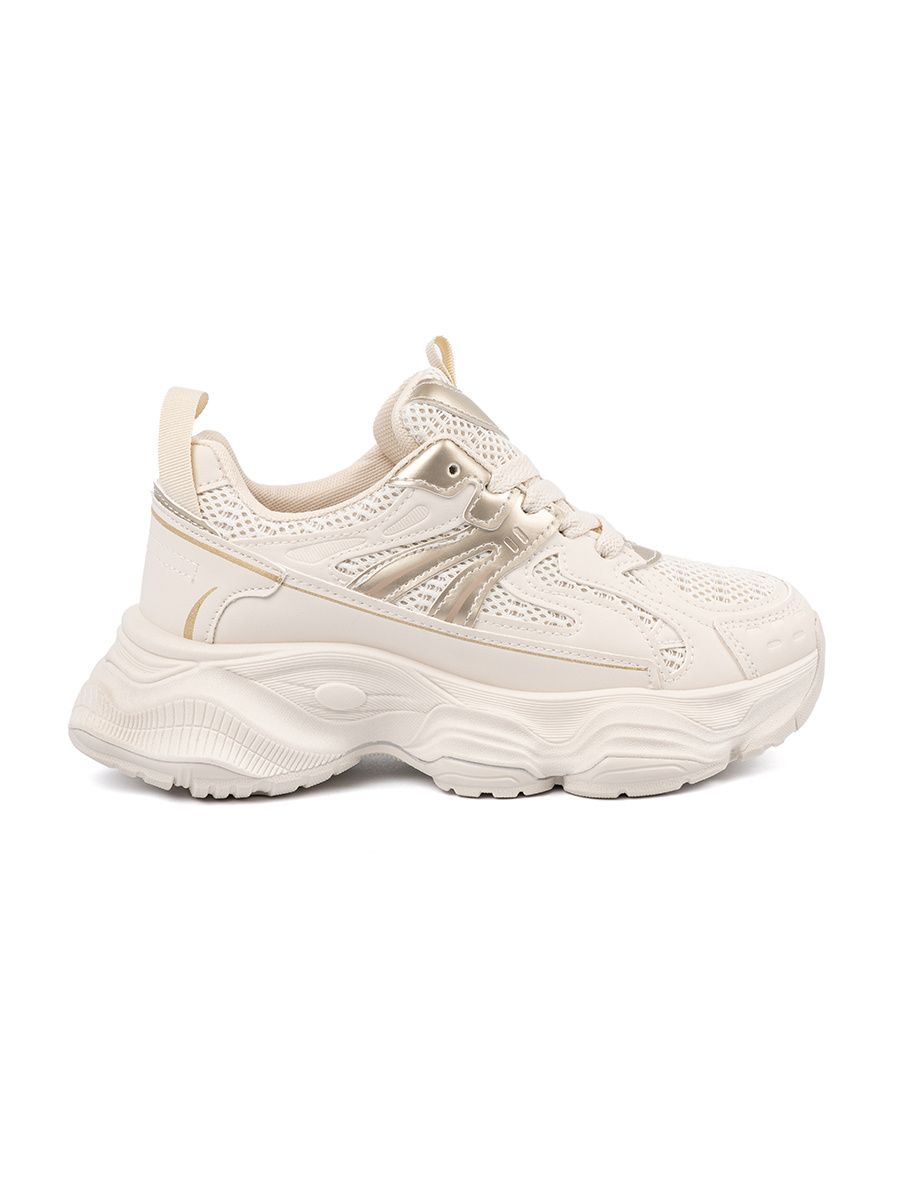Svetlobežové sneakersy na hrubej podrážke