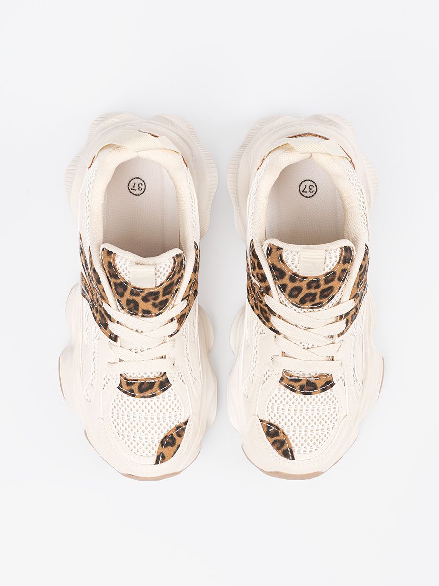 Sneakersy s hrubou podrážkou v animal vzore