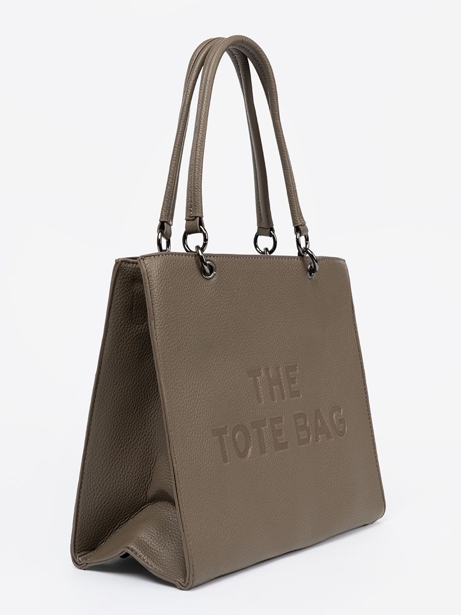 Elegantná kabelka TOTE tmavobéžová
