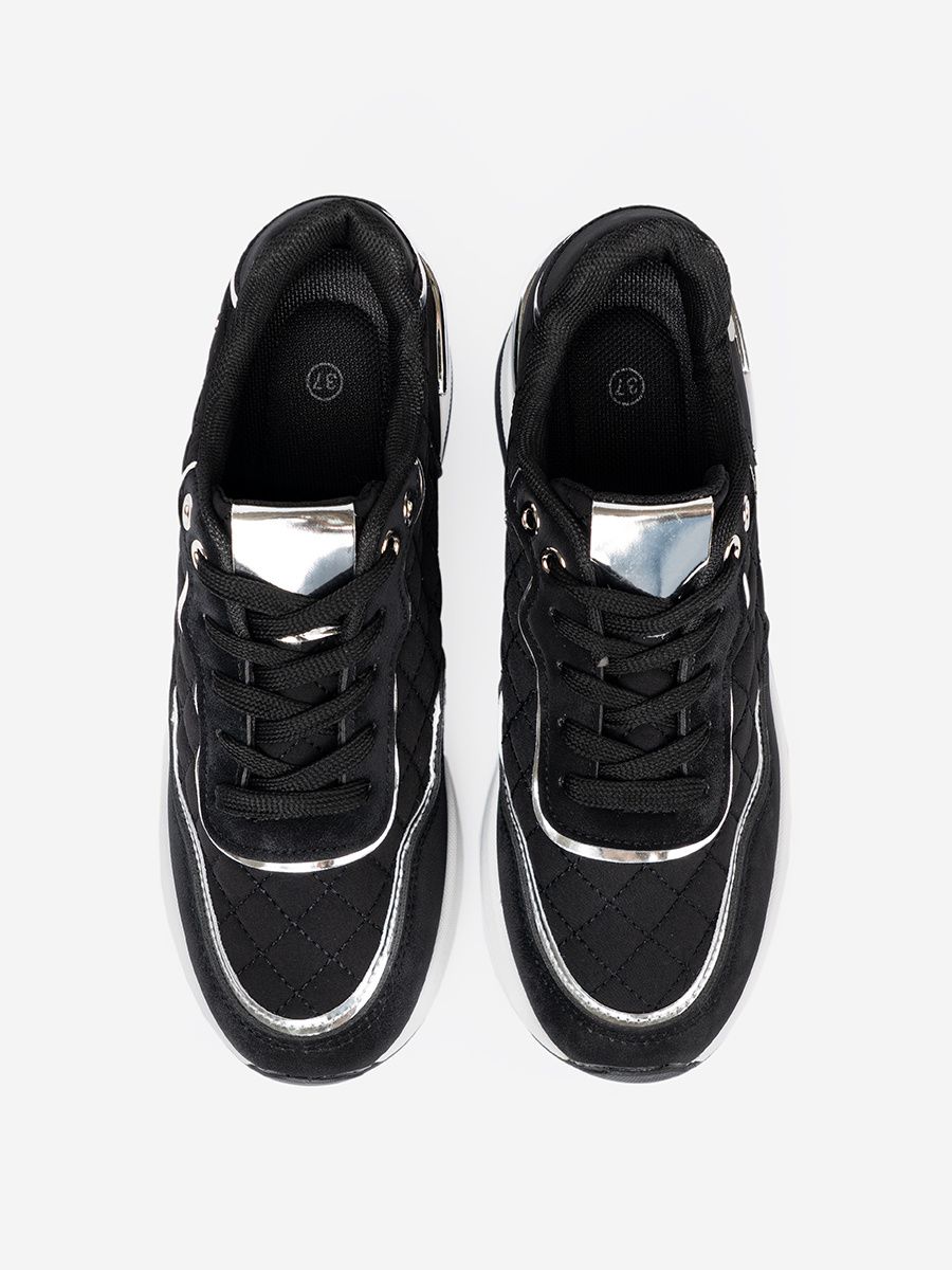 Čierne dámske sneakersy na platforme