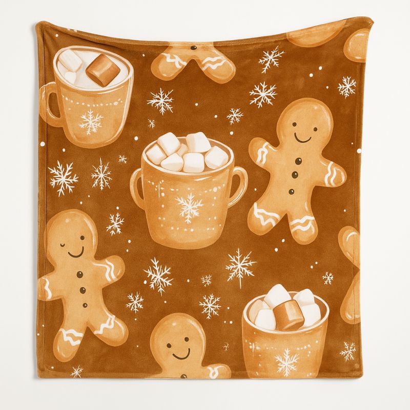 Mäkká plyšová XL deka Perníček