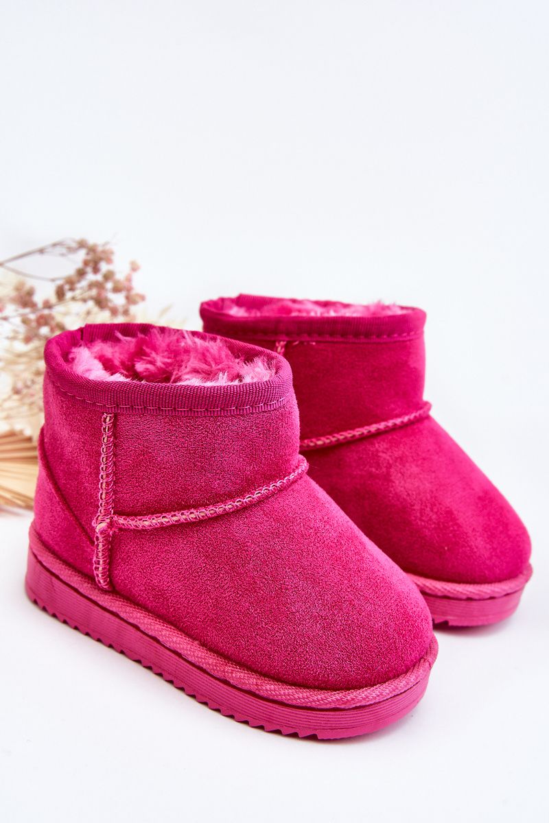 Zateplené ružové slip-on snehule