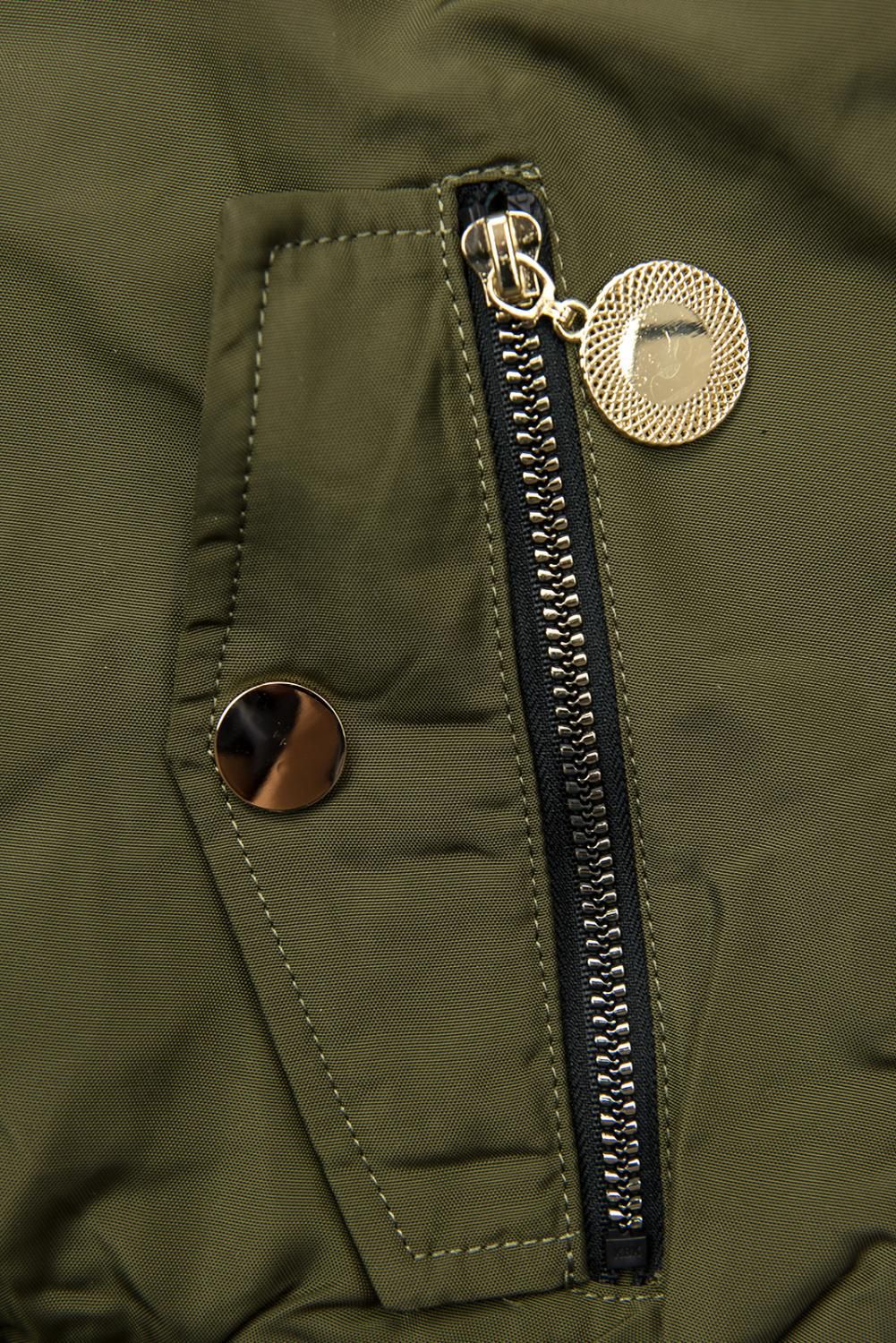 Khaki zimná obojstranná bomber bunda