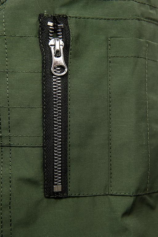 Obojstranná jarná parka khaki/čierna