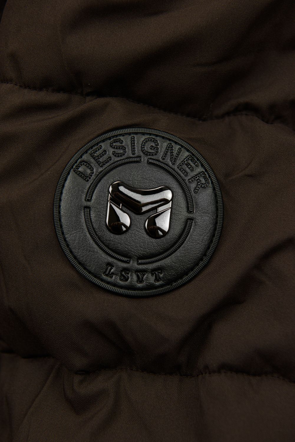 Čokoládovohnedá teplá zimná bunda DESIGN