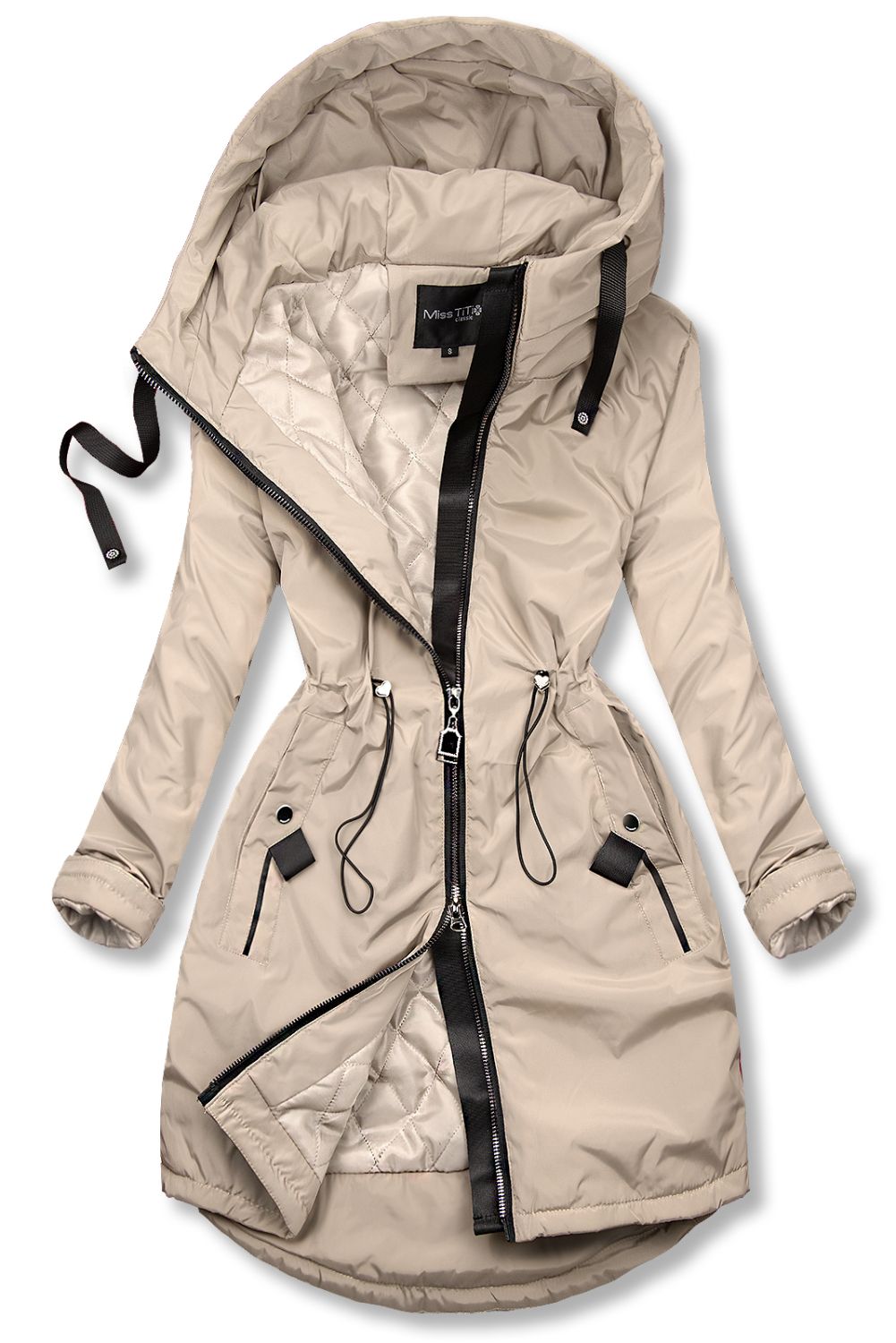 Béžový prechodný plášť/parka
