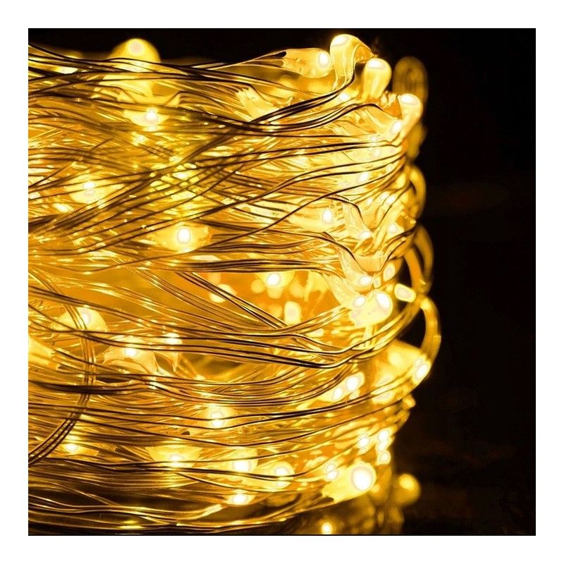 Vianočné svetlá - 200 LED, 20m, teplá biela