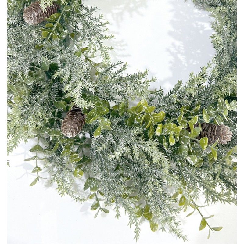 Vianočný veniec na dvere, naturálna zelená, 38 cm