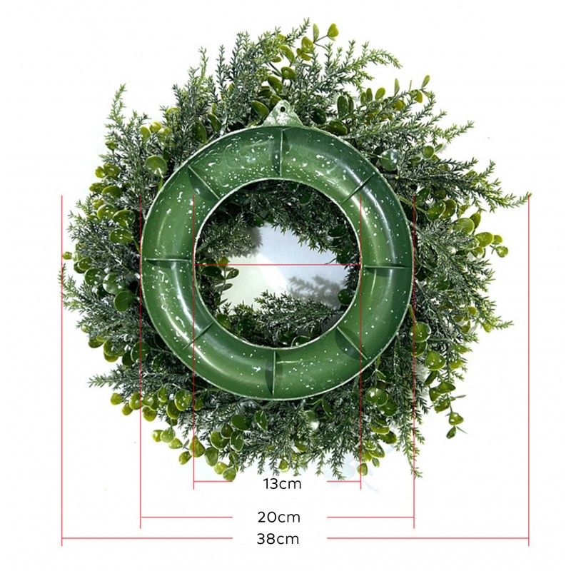Vianočný veniec na dvere, naturálna zelená, 38 cm